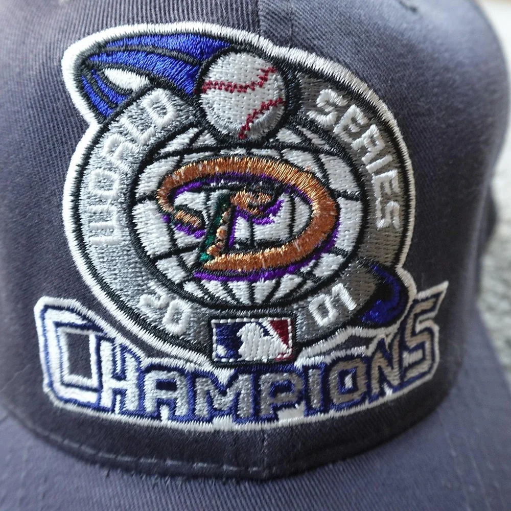 VTG Arizona Diamondbacks Hat Cap Mens One Size Blue Baseball New Era Strap‎ Back